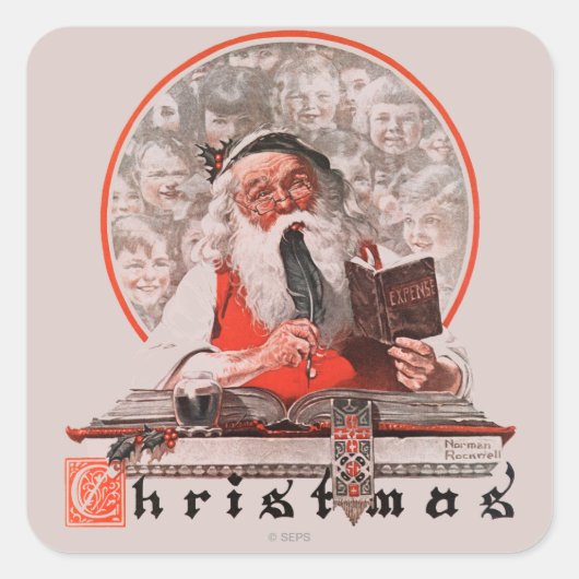 Sticker Carré Dépenses de père Noël (Devant)