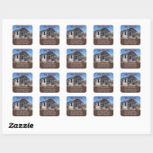 Sticker Carré Déplacement de nouvelle adresse (Feuille)