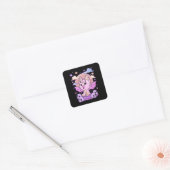Sticker Carré Déplaisant Kawaii Chibi Horreur mignet Déplaisant  (Enveloppe)