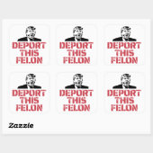 Sticker Carré Déporter Ce Felon (Feuille)