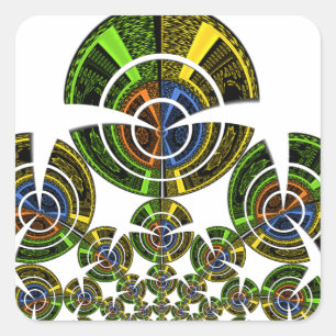 Sticker Carré Dernier motif culturel maasaï africain