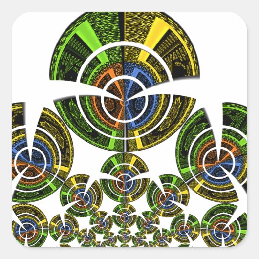 Sticker Carré Dernier motif culturel maasaï africain (Devant)