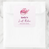 Sticker Carré Dernier Rodéo Week-end de célibataire | Autocollan (Sac)