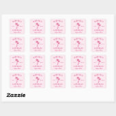 Sticker Carré Dernier Splash Beach Palms Hot rose Bachelorette (Feuille)