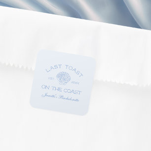 Sticker Carré Dernier Toast Sur La Côte Beach Bachelorette Party