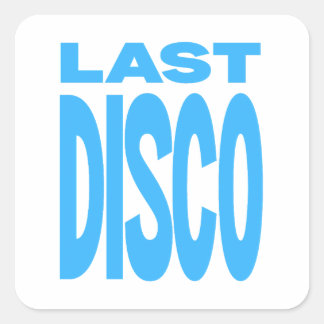 Sticker Carré Dernière soirée disco bleue enterrement de vie de