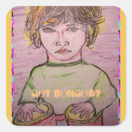 Sticker Carré des bongos ? (Devant)