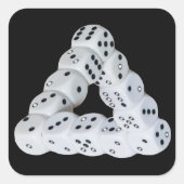 Sticker Carré Dés d'illusion optique (Devant)