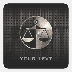 Sticker Carré Des échelles de justice robustes