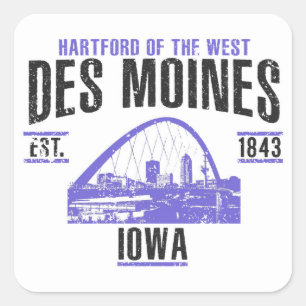 Sticker Carré Des Moines