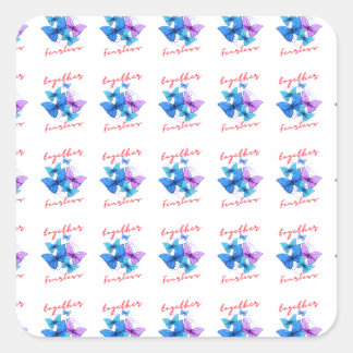 Sticker Carré Des papillons en flammes : un symbole d'espoir et 