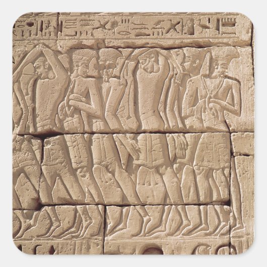 Sticker Carré Des prisonniers de Philistine sont emmenés (Devant)