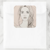 Sticker Carré Des yeux fascinants, de belles lèvres ! ! (Sac)