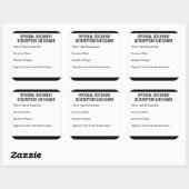 Sticker Carré Description de document de notaire Protège 3x3" (Feuille)