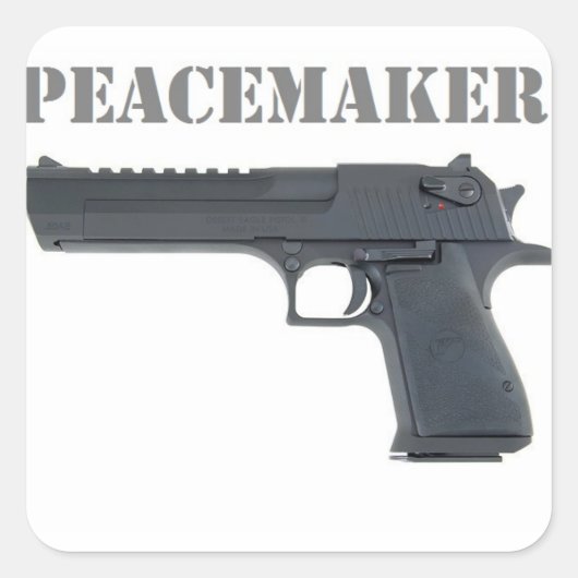Sticker Carré ''desert eagle peacemaker (Devant)