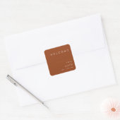 Sticker Carré Désert simple | Accueil Mariage en terre cuite (Enveloppe)