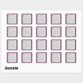 Sticker Carré Desiderata - Choses désirées (Feuille)