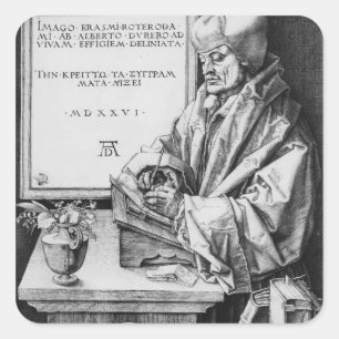 Sticker Carré Desiderius Erasmus de Rotterdam, 1526