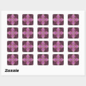 Sticker Carré Design à spirale noire inspiré par Azulejos portug (Feuille)