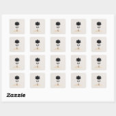 Sticker Carré Design Abstrait (Feuille)