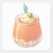 Sticker Carré Design charmant (Devant)