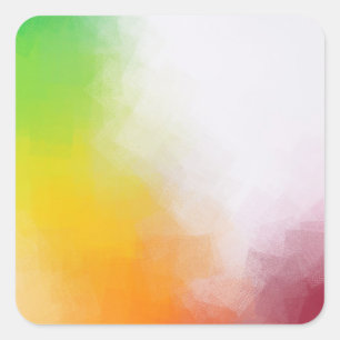 Sticker Carré Design coloré moderne élégant Art Abstrait blanc
