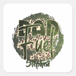 Sticker Carré Design de camouflage de carburant papa - Inspiré p