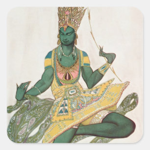 Sticker Carré Design de costume pour Nijinsky comme le "Dieu ble