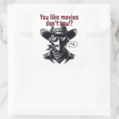 Sticker Carré Design de cowboy à l'occidentale (Sac)