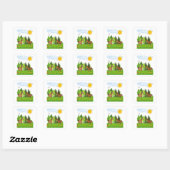 Sticker Carré Design de petits chevaux pour les enfants (Feuille)