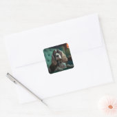 Sticker Carré Design de portrait classique de Cocker Spaniel élé (Enveloppe)