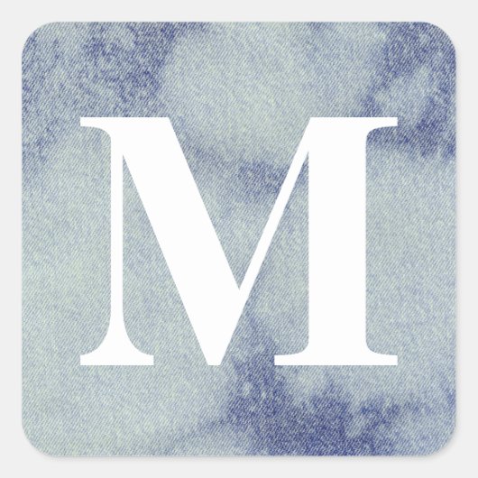 Sticker Carré Design Denim Washed #1 @ Emporio Moffa (Devant)