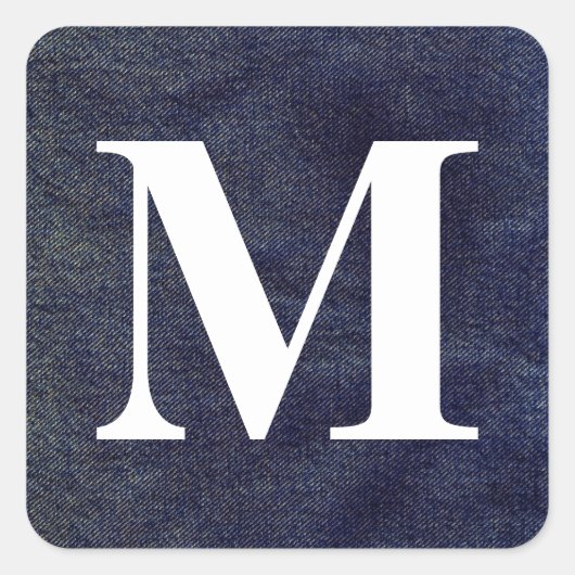 Sticker Carré Design Denim Washed #7 @ Emporio Moffa (Devant)