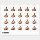 Sticker Carré Design doux inspiré (Feuille)