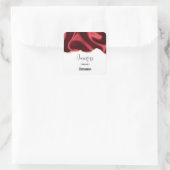 Sticker Carré Design en satin foncé en verre rouge - Bougie (Sac)