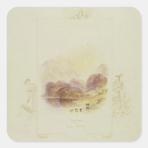 Sticker Carré Design for an illustration for Walter Scott's Lad