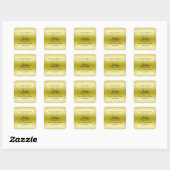 Sticker Carré Design Gold Confetti 50e Merci Mariage (Feuille)