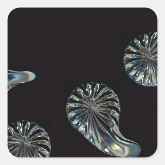 Sticker Carré Design irlandais - La collection Crystal (Devant)