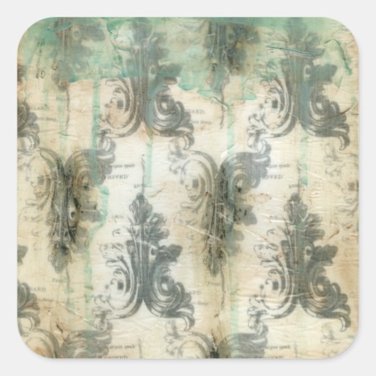 Sticker Carré Design moderne Fleur De Lis (Devant)