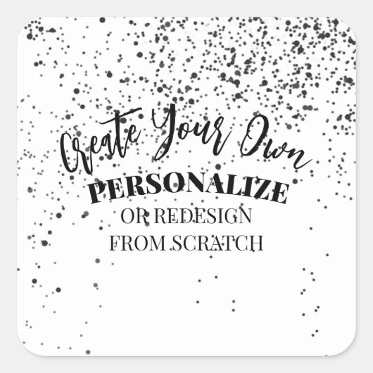 Sticker Carré Design Your Own Custom (Devant)