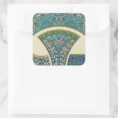 Sticker Carré Designs orientaux bleus avec facettes souriantes (Sac)