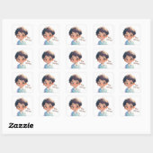 Sticker Carré Désolé Cry Anime Boy (Feuille)