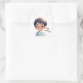 Sticker Carré Désolé Cry Anime Boy (Sac)
