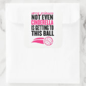 Sticker Carré Désolé Princesse : Volleyball (Sac)