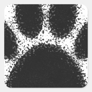 Sticker Carré Dessin à mâchoire de chien