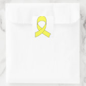 Sticker Carré Dessin à ruban jaune (Sac)