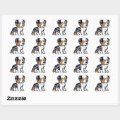 Sticker Carré dessin animé aussie blue merle (Feuille)