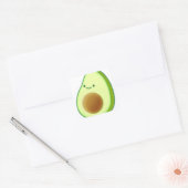 Sticker Carré Dessin Avocado mignon (Enveloppe)