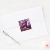 Sticker Carré Dessin de dragon violet (Enveloppe)