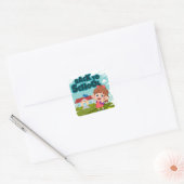 Sticker Carré Dessin De Retour À L'École (Enveloppe)